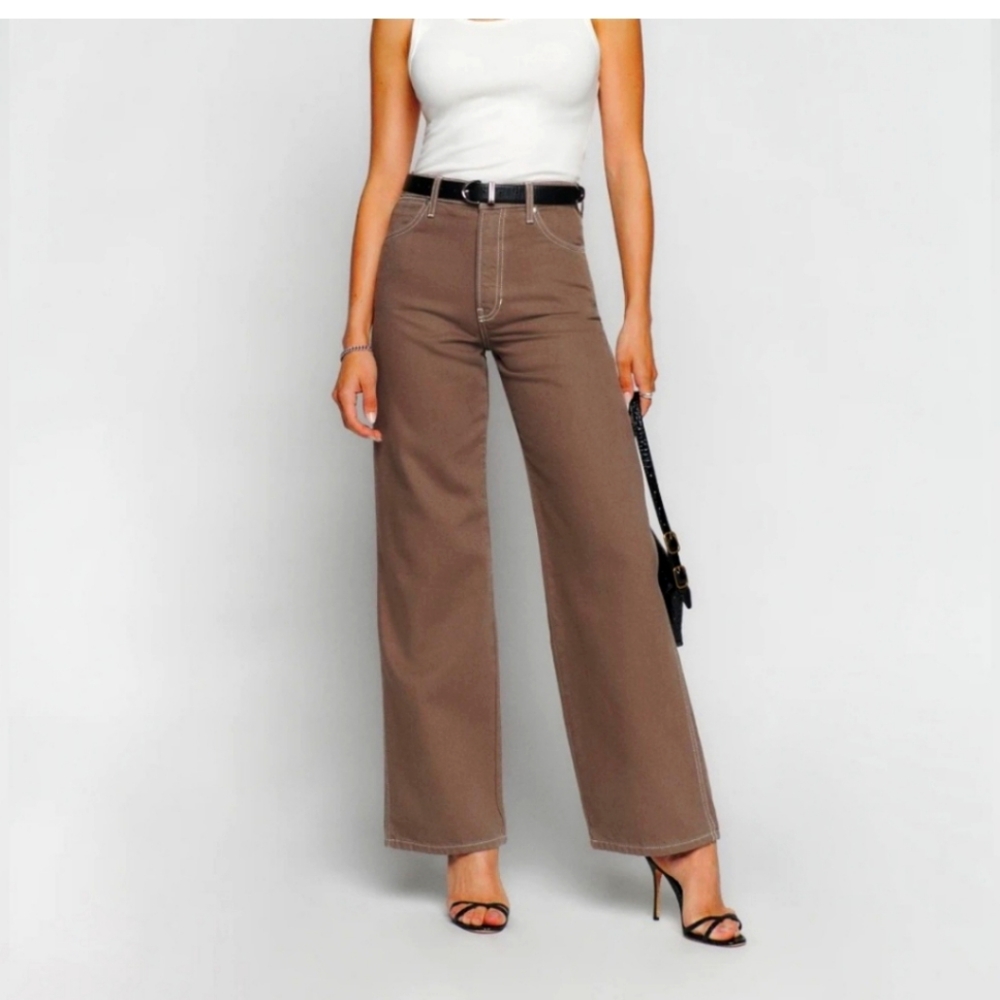 Reformation cowboy jeans chocolate
